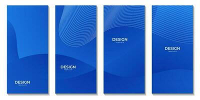 abstract brochures blue wave modern background for business vector