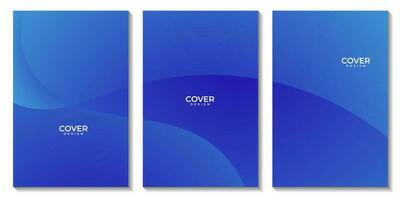 simple blue wave gradient background for business vector