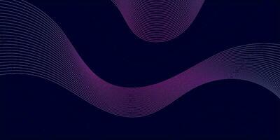 elegant modern dark blue wave background with lines vector