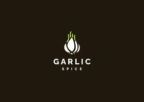 minimalistic fresh garlic logo vector icon illustration