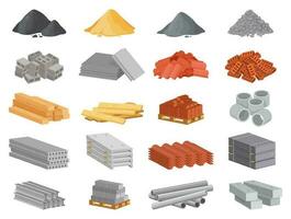 2201 S cartoon construction building materials vector