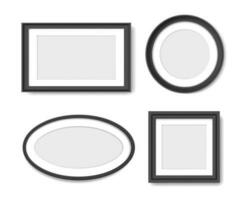 Set of picture framing in various shapes vector