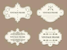 Luxury tag frame form and shape for certificate vector