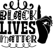 Black Lives Matter Design vector