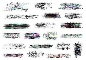 Glitch texture, digital pixel noise, screen error vector