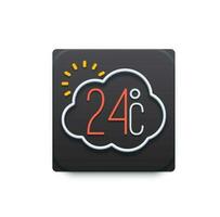 Climate and weather icon, forecast mobile app vector