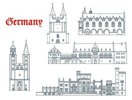 Alemania arquitectura, potsdam y goslar puntos de referencia vector