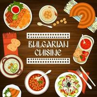 Bulgarian cuisine restaurant dishes vector banner