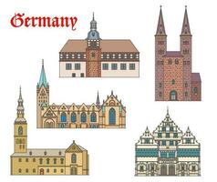 Germany landmark buildings architecture Westphalia vector
