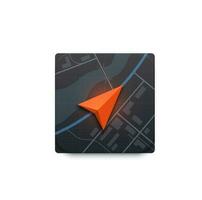 Map navigation icon, road travel direction arrow vector