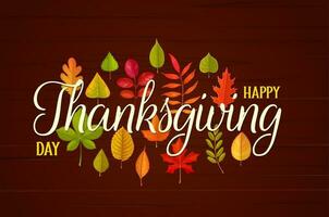 Happy Thanksgiving day vector greeting card design