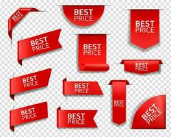 Best price web tag, banner and corners 3d vectorx vector