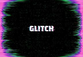 Glitch screen background, monitor error effect vector