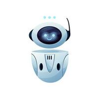 Robot, friendly chatbot with antenna, message chat vector