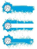 Volleyball sport blank banners vector templates