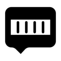 Comment Glyph Icon Design vector