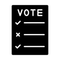 Ballot Glyph Icon Design vector