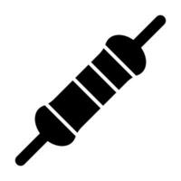 resistor glifo icono diseño vector