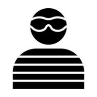 Criminal Glyph Icon Design vector