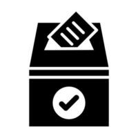 Voting Box Glyph Icon Design vector