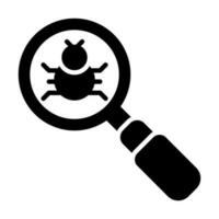 Debug Glyph Icon Design vector