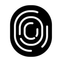 Finger Print Glyph Icon Design vector