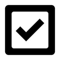 Check Box Glyph Icon Design vector