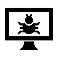 malware glifo icono diseño vector