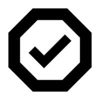 Approval Glyph Icon Design vector
