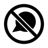 No Message Glyph Icon Design vector