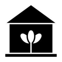 Greenhouse Glyph Icon Design vector