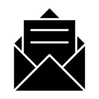 Mail Glyph Icon Design vector