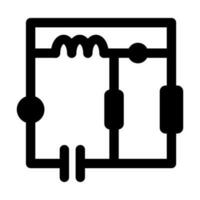 Electronic Circuit Glyph Icon Design vector