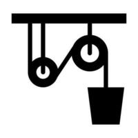 Pulley Glyph Icon Design vector