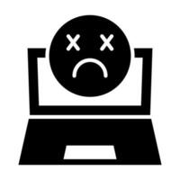 Dead Glyph Icon Design vector