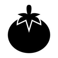 tomate glifo icono diseño vector