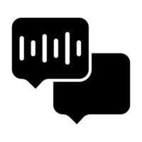 Audio Message Glyph Icon Design vector