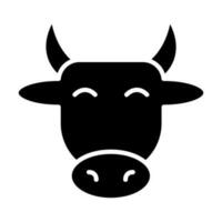 Cow Glyph Icon Design vector