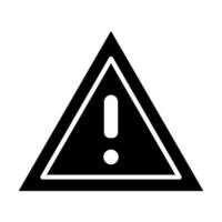 Warning Glyph Icon Design vector