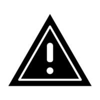 Warning Glyph Icon Design vector