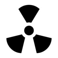 nuclear glifo icono diseño vector