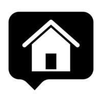Home Message Glyph Icon Design vector