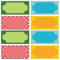 Set of retro backgrounds with place for your text. Vector illustration. Collection of colorful retro background templates for antique and old school design needs