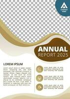 Professional brown annual report vector