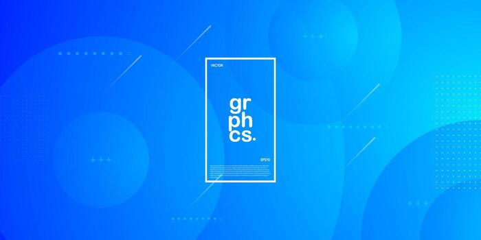 Abstract bright blue colorful gradient illustration background with simple circle pattern. Cool design. Eps10 vector