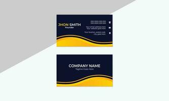 Luxuries simple clean business card design template, golden and dark color with vector format.