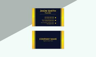 Simple stylish corporate business card template design. vector