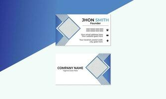 Eye catching creative business card design with blue and white color vector