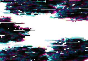 Glitch pixels vector abstract distorted background