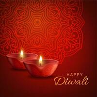 diwali indio festival de luces vector póster